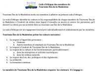 Code d'éthique des membres de Tourisme Îles de la Madeleine