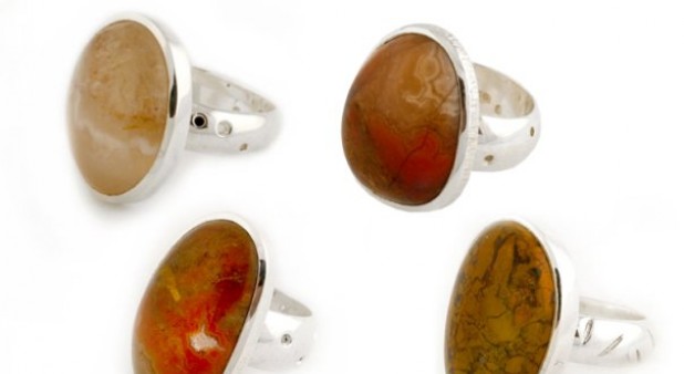 bagues en argent .925 et agates des îles