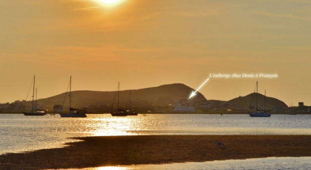 Amherst view from the Sandy Hook beach