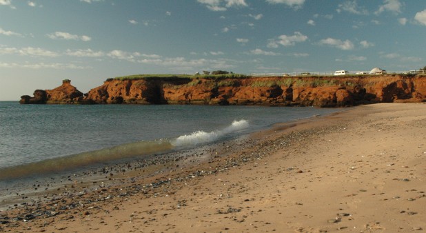 Beach next to the campground