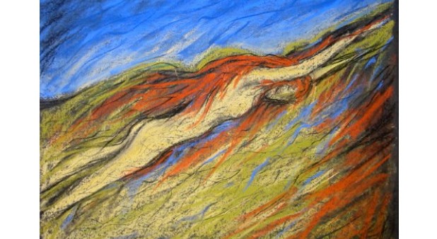 Sortir la tête hors de l'eau - Pastel of Helene Chevarie