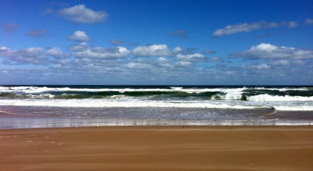 Beach in front of the house