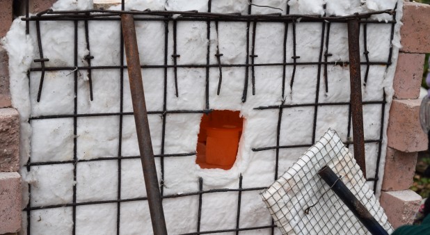 Inside the kiln