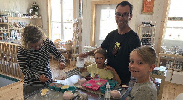 Family soapmaking workshop