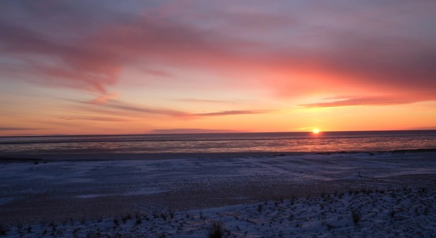 coucher de soleil vue depuis le salon