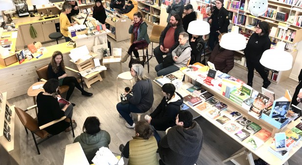 Literary event in the bookstore