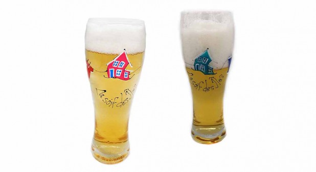 Verres à bière peints à la main