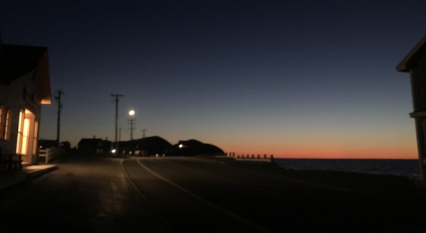Coucher de soleil sur la Grave