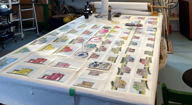 processus creation aquarelle