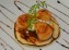 Scallops with Pernod on ginger blinis