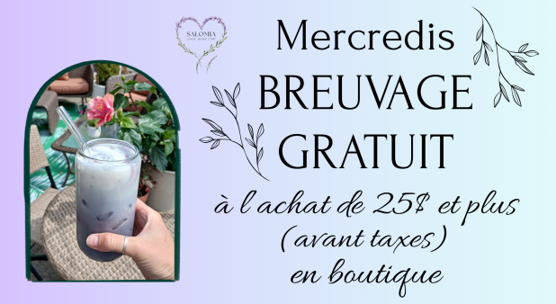 FREE BEVERAGE Wednesdays / Salomia - Coeur d'herboriste