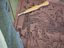 Atelier de linogravure sur tissus - Nada éco atelier
