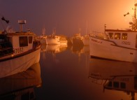 launching lobster traps, Grande-Entrée