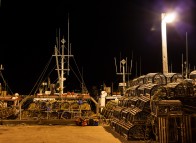 Mise à l'eau des cages à homards