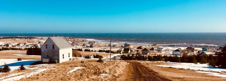 Paysage d'hiver sur l'île de Havre Aubert