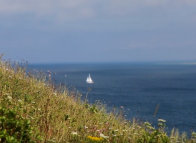 Voilier au large des Îles de la Madeleine