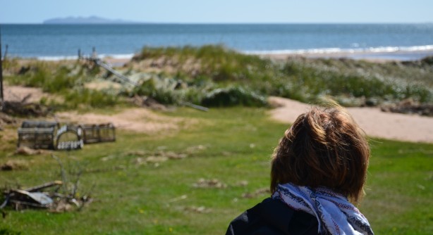 Martine looks at the horizon