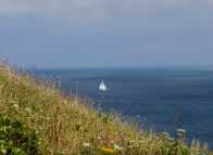 Sailboat off the Îles de la Madeleine