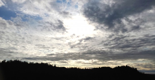 Lumière dans les nuages