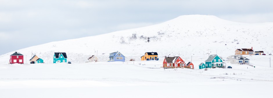 Colorful houses in Îles de la Madeleine