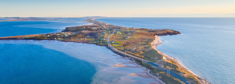 Aerial view of Pointe-aux-Loup