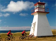 Cycling at Cap Alright, Havre-aux-Maisons, Îles de la Madeleine